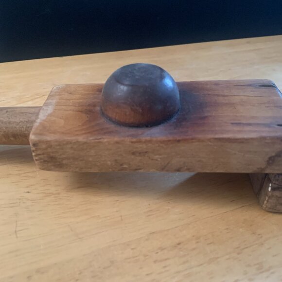 Vintage Antique Wooden Lemon press Juicer Squeezer kitchen primitive old wood - Picture 13 of 16